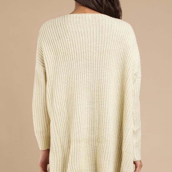 TOBI Spring Equinox Cream Chunky Cardigan - Picture 3 of 4